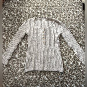 Heartloom Textured Knit Sweater in Cream